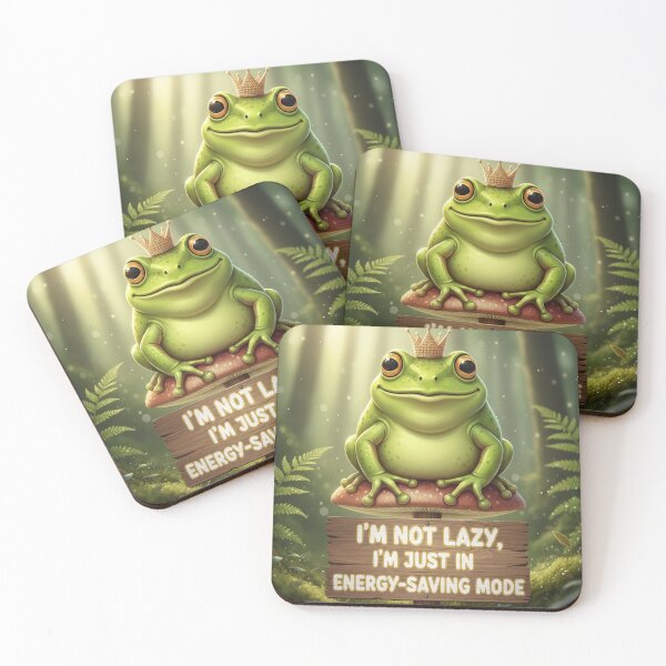 Item preview, Energy‑Saving Mode Frog King designed and sold by JustSketchs.