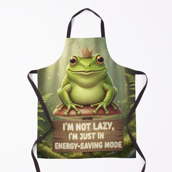 Item preview, Energy‑Saving Mode Frog King designed and sold by JustSketchs.
