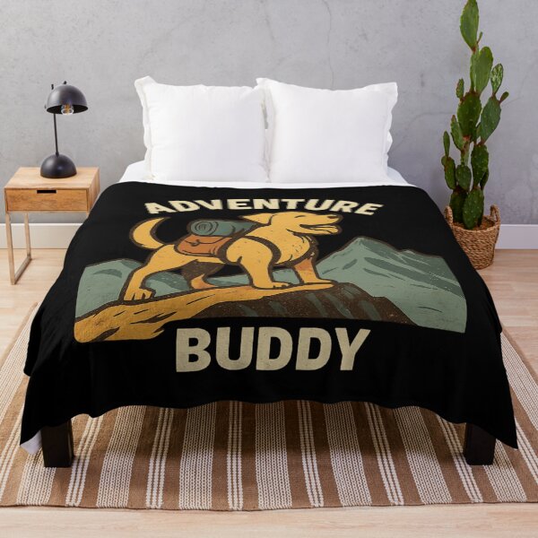 Item preview, Adventure Buddy - Happy Hiking Dog Badge designed and sold by MKreative Studio.