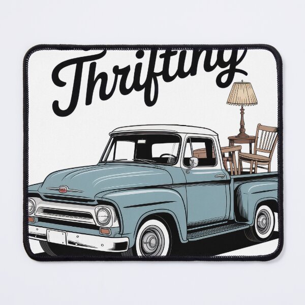 Item preview, Id Rather Be Thrifting Vintage Pickup Truck Thrift Lover Art designed and sold by Maniutek.