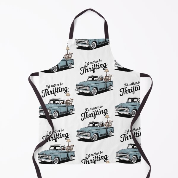 Item preview, Id Rather Be Thrifting Vintage Pickup Truck Thrift Lover Art designed and sold by Maniutek.