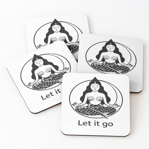Item preview, Mermaid - Let it go - black and white version designed and sold by Word Potions.