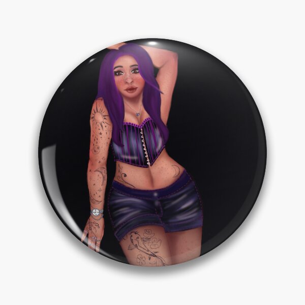 Item preview, Desire – Confident Woman with Tattoos & Purple Hair designed and sold by StudioSamanthaa.