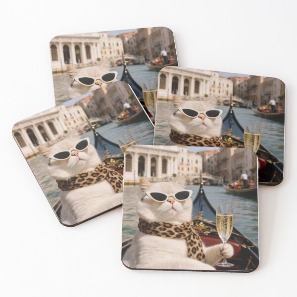 Item preview, Champagne in Venice (Cat Edition) designed and sold by NextStopJupiter.