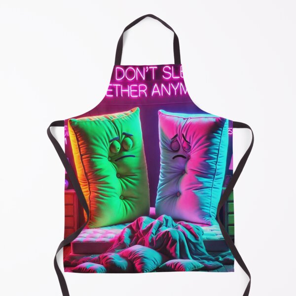 Item preview, We Don’t Sleep Together Anymore – Neon Breakup Pillows (Funny Relationship Art) designed and sold by ComedyInkFactor.