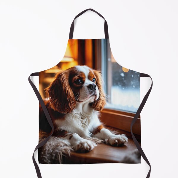Item preview, Cavalier King Charles Spaniel by the Window – Cozy Evening Mood designed and sold by AmetistLight.