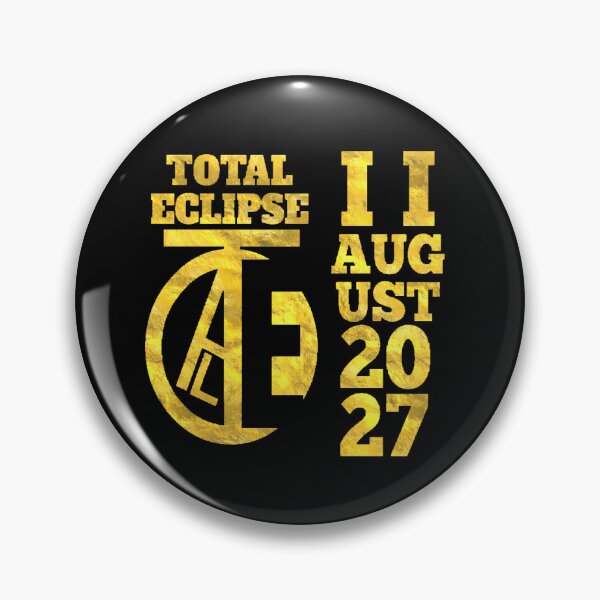 Item preview, Gold Total Solar Eclipse August 2 2027. designed and sold by Giulivo Store Graphic.