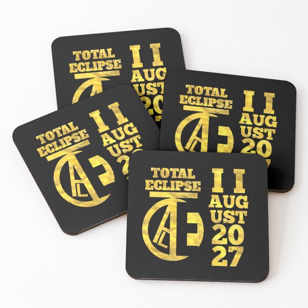 Item preview, Gold Total Solar Eclipse August 2 2027. designed and sold by Giulivo Store Graphic.