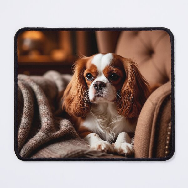 Item preview, Cozy Cavalier King Charles Spaniel in Armchair – Warm Home Interior designed and sold by AmetistLight.