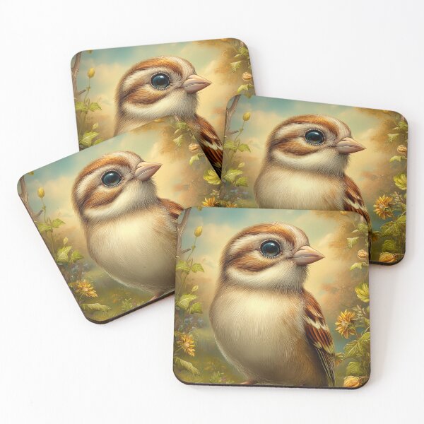 Item preview, Cute Sparrow on Fence designed and sold by PetsArt.