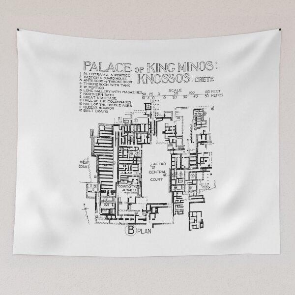 Item preview, The Palace of King Minos - Knossos Crete designed and sold by JournalOfTales.