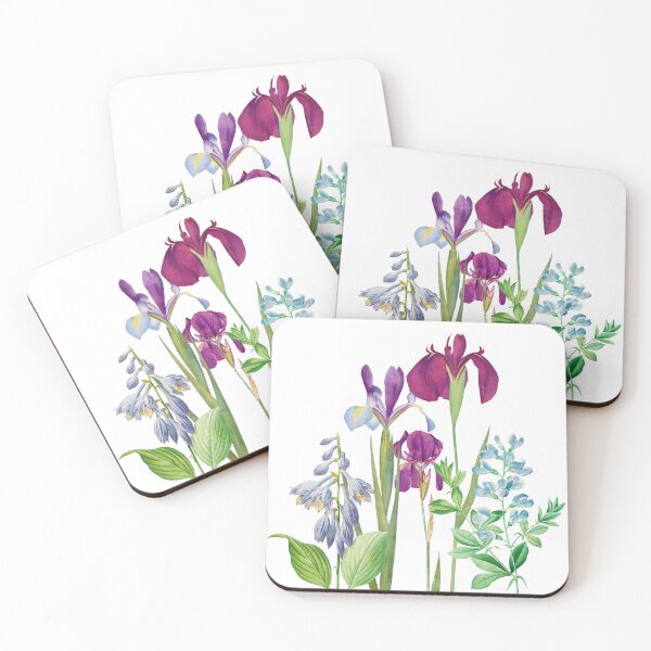 Artikelvorschau, Garten des Glücks – Blaue und violette Blumen entworfen und verkauft von JournalOfTales.