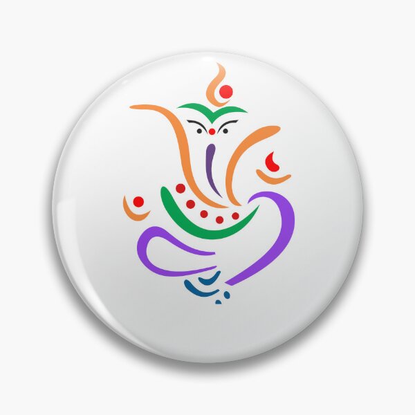 Item preview, Abstract Colorful Lord Ganesha Line Art designed and sold by KKCreationz.