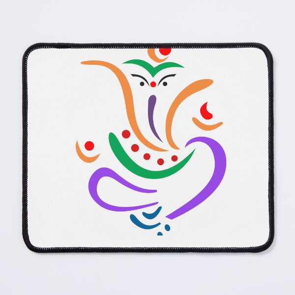 Item preview, Abstract Colorful Lord Ganesha Line Art designed and sold by KKCreationz.