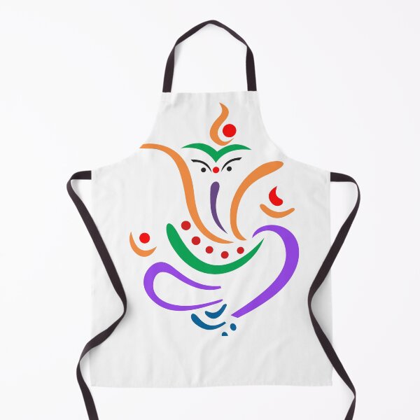 Item preview, Abstract Colorful Lord Ganesha Line Art designed and sold by KKCreationz.