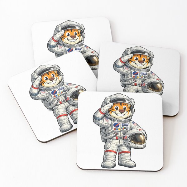 Item preview, Astronaut Tiger Cartoon – Space Explorer Mascot Illustration designed and sold by jusmich.