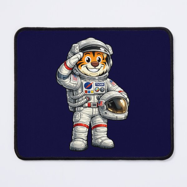 Item preview, Astronaut Tiger Cartoon – Space Explorer Mascot Illustration designed and sold by jusmich.