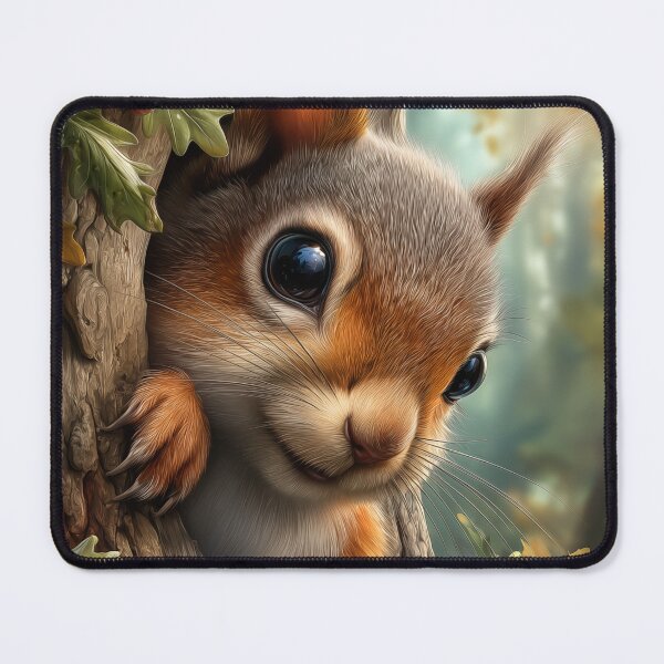 Item preview, Cute Squirrel Peeking from Tree Hollow designed and sold by PetsArt.
