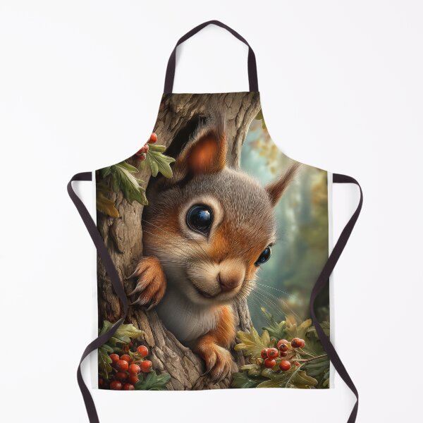 Item preview, Cute Squirrel Peeking from Tree Hollow designed and sold by PetsArt.
