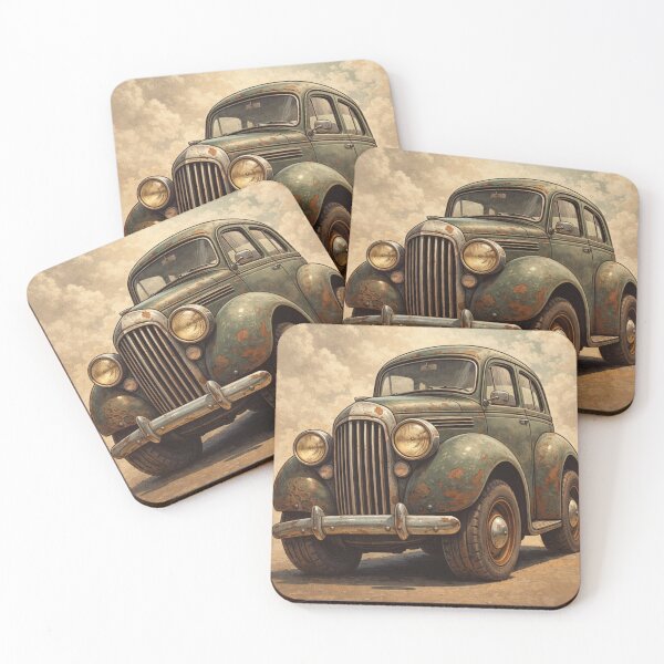 Item preview, Auto - Vintage Retro Car Illustration - Classic Old Automobile Art designed and sold by CzipipitoStudio.