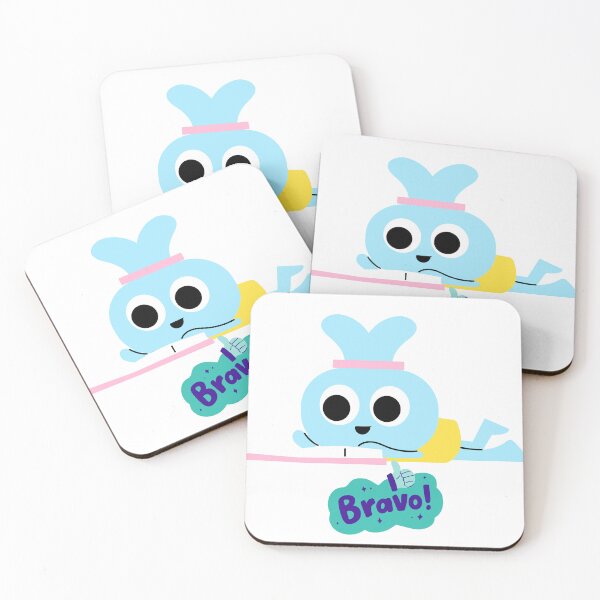 Item preview, Cute Blue Cartoon Character Giving Thumbs Up – Bravo Sticker designed and sold by KKCreationz.
