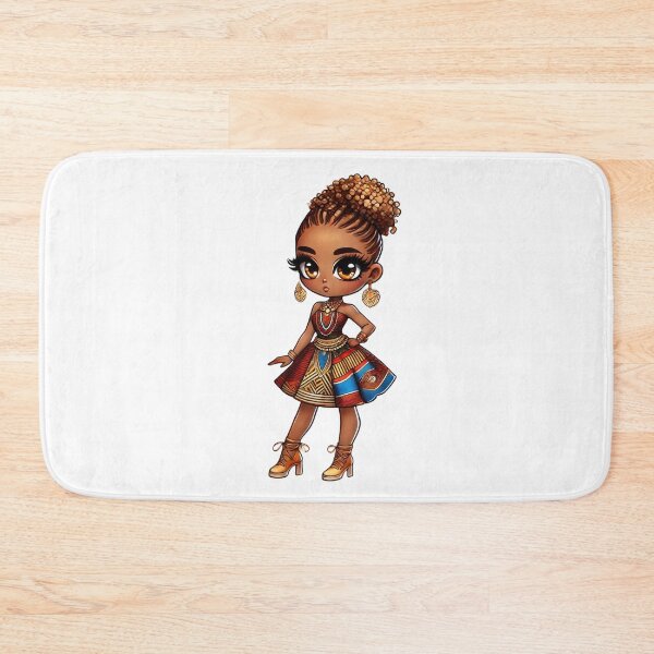 Item preview, African Chibi Girl Traditional Dress Cute Art designed and sold by Lulunza.