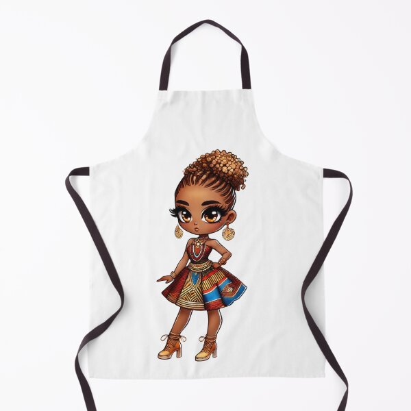 Item preview, African Chibi Girl Traditional Dress Cute Art designed and sold by Lulunza.