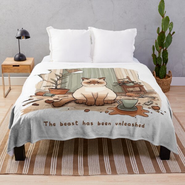 Item preview, The Beast Has Been Unleashed - Funny Cat Humor designed and sold by Scaryzz.