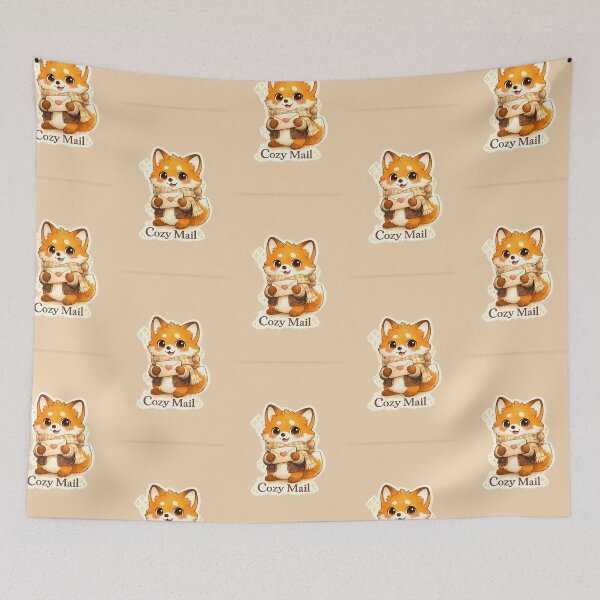 Item preview, Cozy Mail Fox – Cute Love Letter Postage Stamp Illustration designed and sold by Still Breathing Studio.