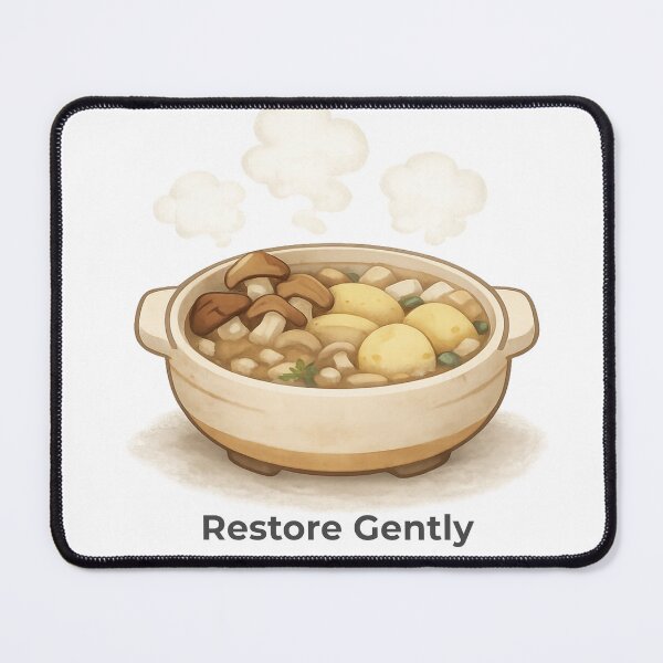 Item preview, Restore Gently – Mushroom & Potato Hot Pot Saishoku-Kenbi – Nabe Wellness #02 designed and sold by Yohei-Studio.