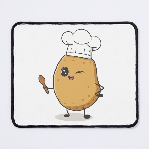 Item preview, Cute Chef Potato Character - Kawaii Cartoon Potato with Chef Hat and Wooden Spoon designed and sold by Potattoo.