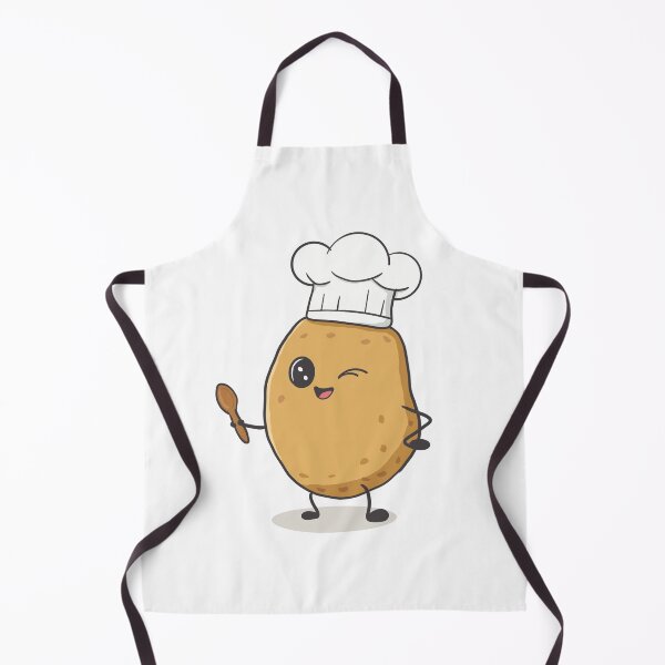 Item preview, Cute Chef Potato Character - Kawaii Cartoon Potato with Chef Hat and Wooden Spoon designed and sold by Potattoo.