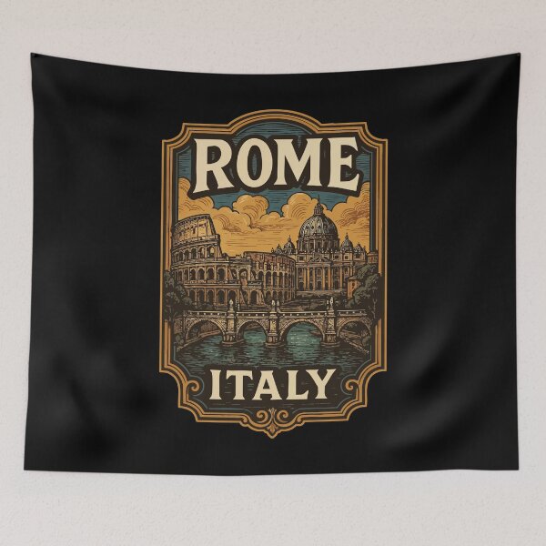 Item preview, Rome Italy Retro Vintage designed and sold by TomFrontierArt.