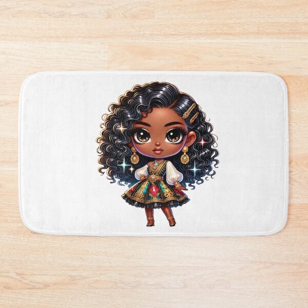Item preview, Luxury African Chibi Girl Fashion Art designed and sold by Lulunza.
