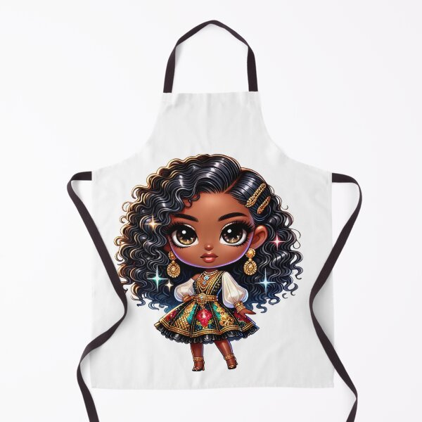 Item preview, Luxury African Chibi Girl Fashion Art designed and sold by Lulunza.