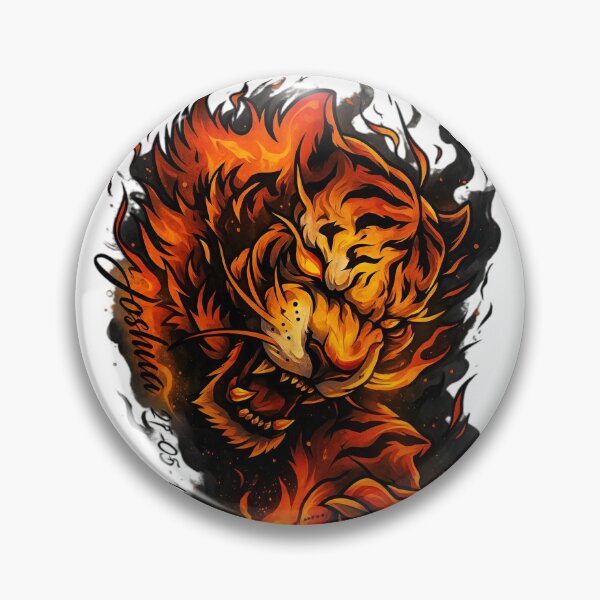Item preview, Inferno Tiger – Fiery Spirit of Power and Rage designed and sold by Dyan4.