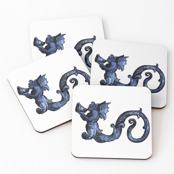 Item preview, Vintage Triton Engraving with Blue designed and sold by JournalOfTales.