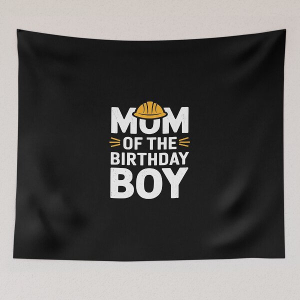 Item preview, Mom of the Birthday Boy Construction Birthday Party Hat  designed and sold by DigitaldeligArt.