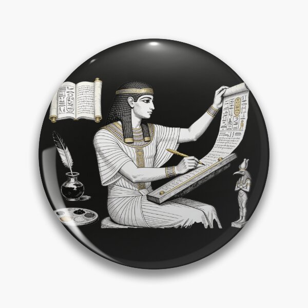 Item preview, Ancient Egyptian Scribe of Wisdom Line Art designed and sold by Eye Of Horus.