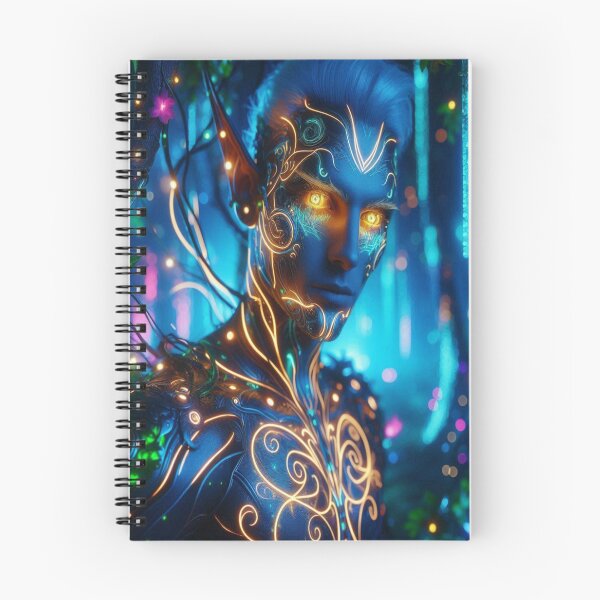 Item preview, Cyber Elf in Neon Forest – Futuristic Grace meets glowing Nature & digital Magic designed and sold by FotoworldEdel.