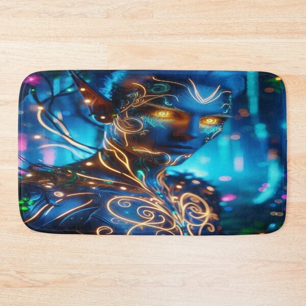 Item preview, Cyber Elf in Neon Forest – Futuristic Grace meets glowing Nature & digital Magic designed and sold by FotoworldEdel.