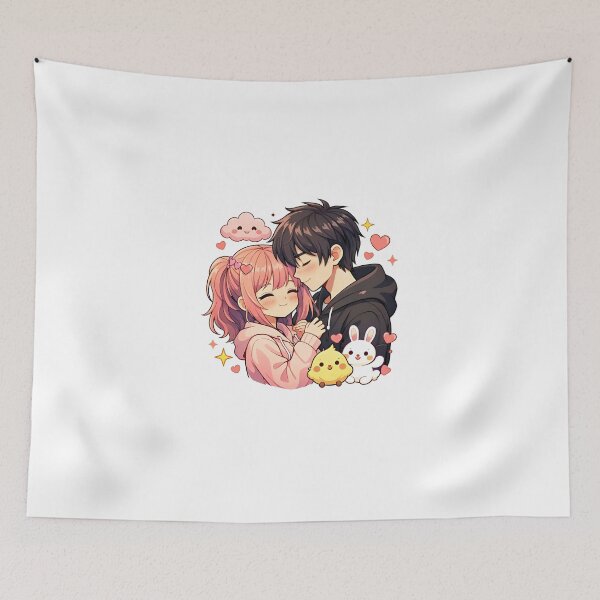 Item preview, Cute Anime Couple Love designed and sold by Amr Siam.