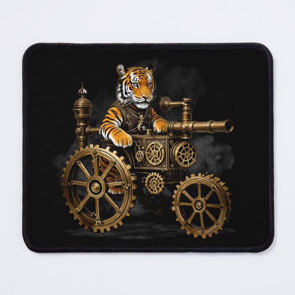 Item preview, Steampunk Tiger Gate Guardian, Mechanical Tiger of Awakening designed and sold by CrisMor-Art.