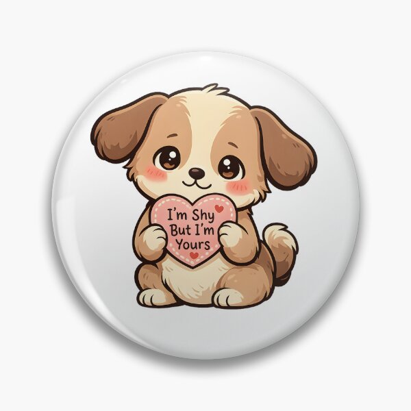 Item preview, I’m Shy But I’m Yours Puppy  - Cute Valentine Dog Design designed and sold by ProQ Creative Prints.
