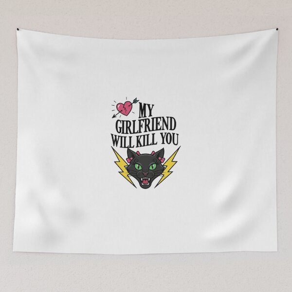 Item preview, My Girlfriend Will fight You,Funny Boyfriend Valentine designed and sold by Meryem Mamouni.