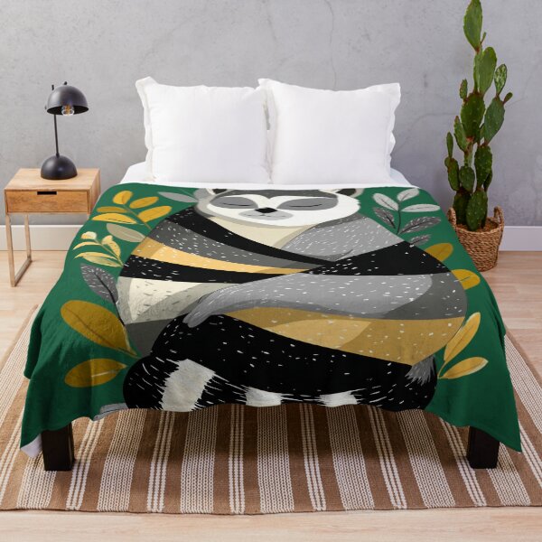 Item preview, Sleeping Lemur – Calm animal illustration with a nature motif designed and sold by Meiersbeste.