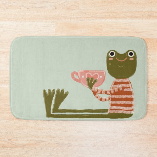 Item preview, A cozy and funny illustration of a long-legged frog  coffee lover designed and sold by Dormitria.