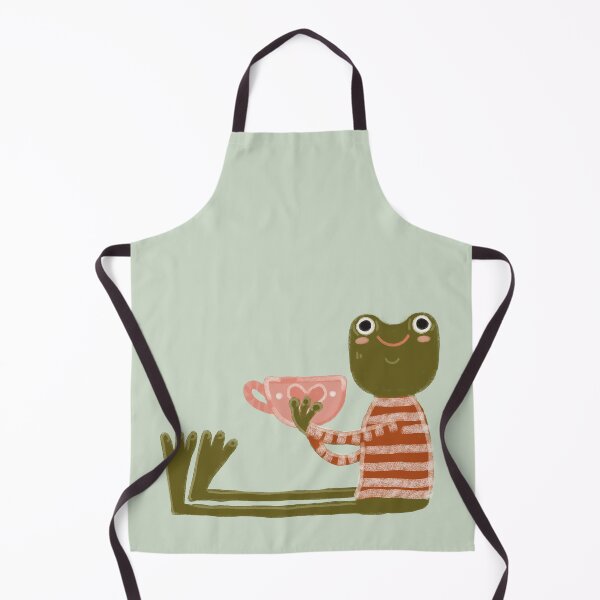 Item preview, A cozy and funny illustration of a long-legged frog coffee lover designed and sold by Dormitria.