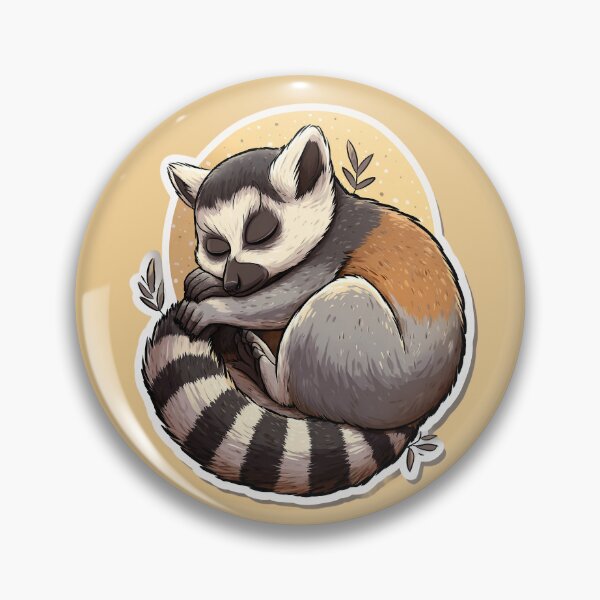 Item preview, Sleeping Lemur – Cute animal illustration in a warm color palette designed and sold by Meiersbeste.