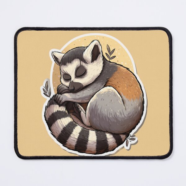 Item preview, Sleeping Lemur – Cute animal illustration in a warm color palette designed and sold by Meiersbeste.